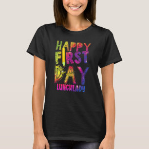 Tie Dye Bleistift Glücklicher erster Schultag Mitt T-Shirt