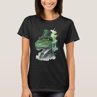 Tie Dye Dinosaur Tuxedo Leprechaun Hat St Patrick' T-Shirt