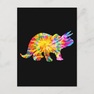 TIE DYE DINOSAURIER POSTKARTE