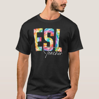 Tie Dye ESL-Lehrer Zurück zur Schule Frauen Schätz T-Shirt