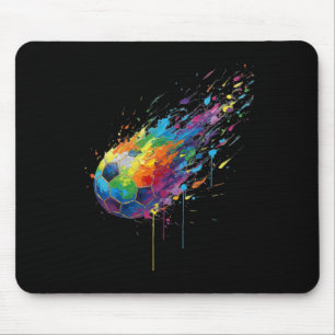 Tie-Dye-Farbspritzer Fußball-Fußballspieler Fans E Mousepad