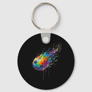 Tie-Dye-Farbspritzer Fußballspieler Fans Ent Schlüsselanhänger