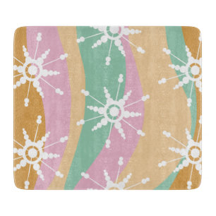 Tie Dye Flüssigkeit Retro Groovy Weihnachten Beige Schneidebrett