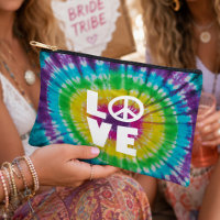 Tie-Dye-Friedenszeichen LOVE-Kulturtasche Geschenk