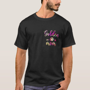Tie Dye Golden Mama Pocke Golden Retriever Hundem T-Shirt