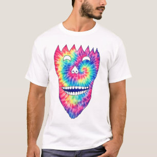 Tie-Dye-Grinsen-Schädel T-Shirt