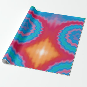 Tie-Dye groovy funky retro Swirl-Muster cool Geschenkpapier