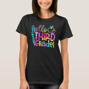 Tie Dye Hallo 3. Klasse Lehrer Schüler Zurück zur T-Shirt