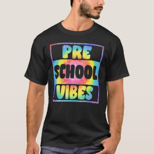 Tie Dye Hallo Vorschul Stimmung Zurück zur Schule T-Shirt