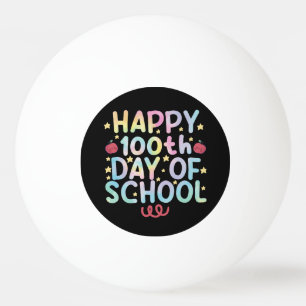 Tie Dye Happy 100. Tag der Schule Lehrer Schüler  Tischtennisball