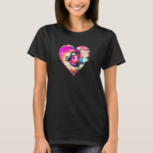 Tie Dye Herz Musik Noten Lehrer T-Shirt