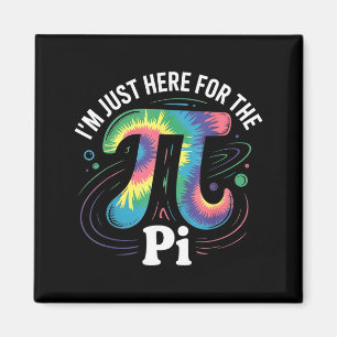 Tie-Dye, ich bin nur für den Tag hier, Mathe-Liebh Magnet
