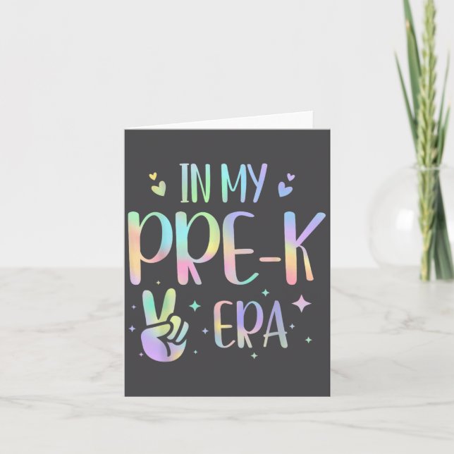 Tie Dye In My Pre-k Era  Karte (Vorderseite)