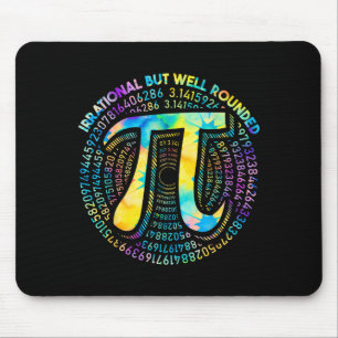 Tie Dye Irrational Aber Gut Rund 3.14 Pi Zahl S Mousepad