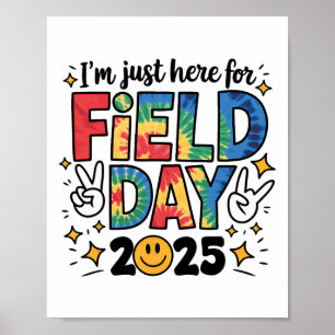 Tie Dye ist hier für Field Day 2025 Friedenszeiche Poster