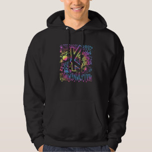 Tie Dye Kindergarten-Typografie-Team Kindergarten Hoodie
