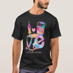 Tie Dye Liebe Gesundheitsarbeiter Stethoskop Pfleg T-Shirt