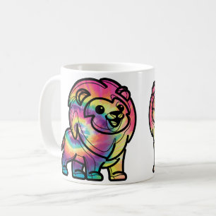 Tie Dye Löwe Kaffeetasse