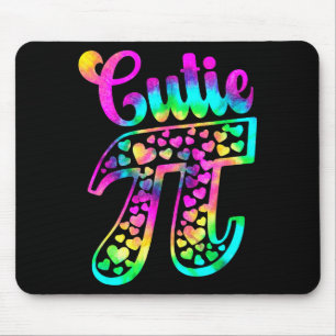 Tie Dye Lustiger Cutie Pie 3,14 Pi Zahl Symbol Mat Mousepad