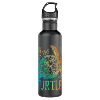 Tie Dye Meeresschildkröte, rette die Schildkröten, Edelstahlflasche