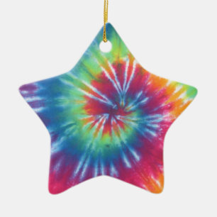 Tie Dye One Keramik Ornament