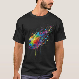 Tie-dye Paint Splats Soccer Footbyll Player Fans E T-Shirt