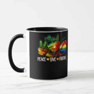 Tie Dye Peace Love Football Football Lover Game Tasse