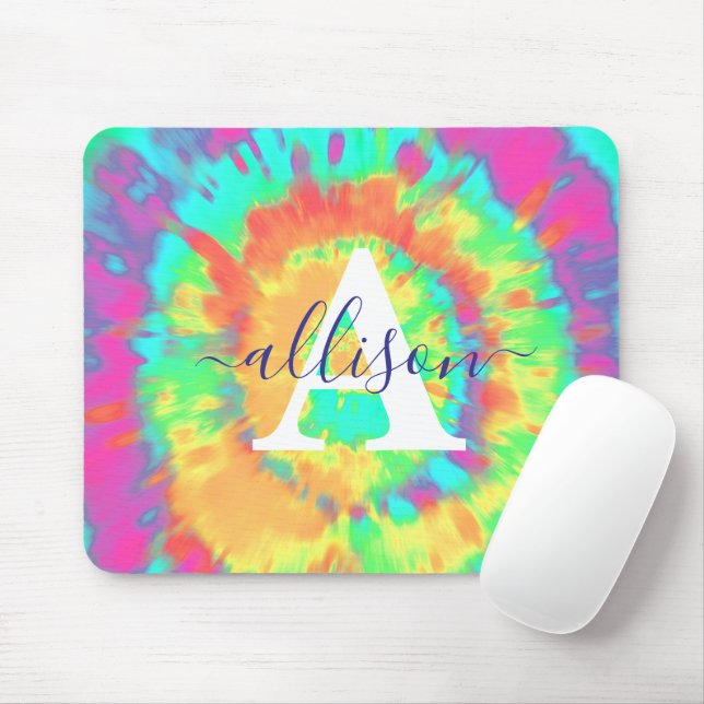 Tie Dye personalisiert  Mousepad (Mit Mouse)