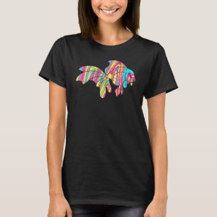 Tie-Dye-Psychedelischer-Goldfisch-Aquatisches-Tier T-Shirt