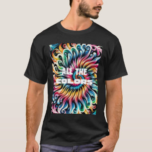 Tie-Dye Retro Wirbelnde Farben  T-Shirt