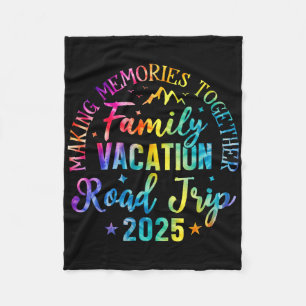 Tie Dye Road Trip 2025 Familienurlaub passendes Gr Fleecedecke