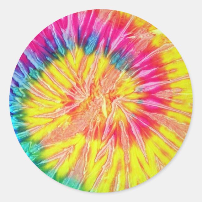 Tie Dye Runde Aufkleber (Vorderseite)