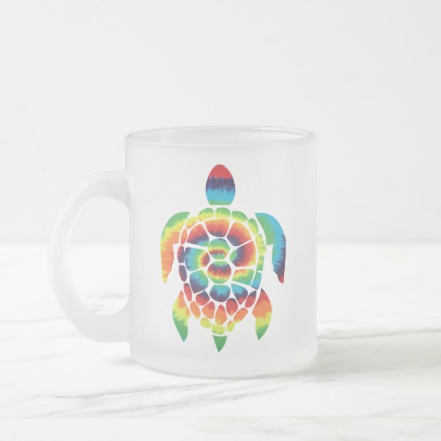 Tie-Dye-Schildkröte Mattglastasse (Links)