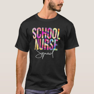 Tie Dye Schulkrankenschwester-Team Zurück zur Schu T-Shirt