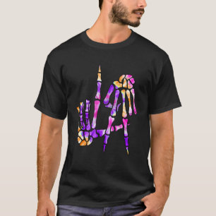 Tie-Dye-Skeletthände Skelett Halloween-Vibes T-Shirt
