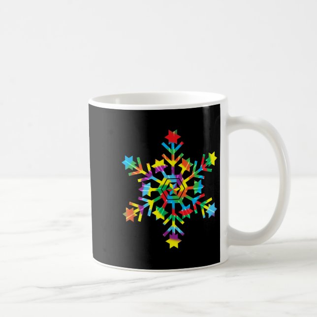 Tie Dye Snowflake Retro Hipe Christmas Holiday Xma Kaffeetasse (Rechts)