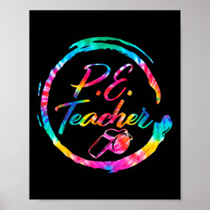 Tie Dye Sportlehrer Pe Squad Byck T Poster