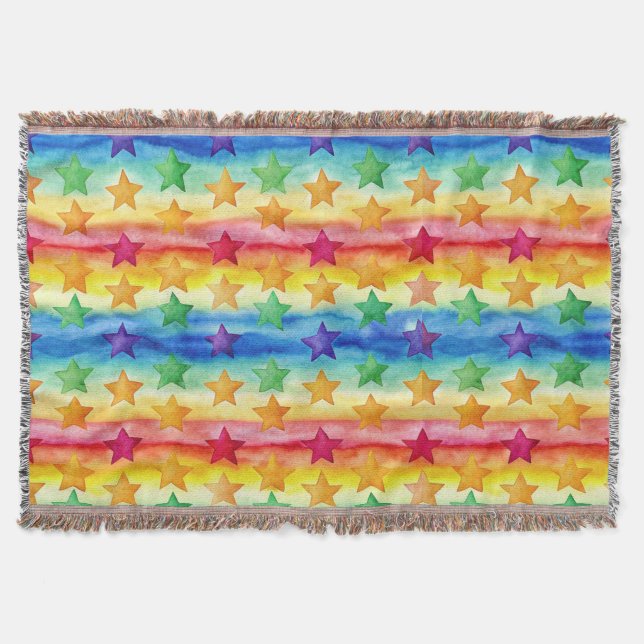 Tie Dye Stars  Decke (Vorderseite)