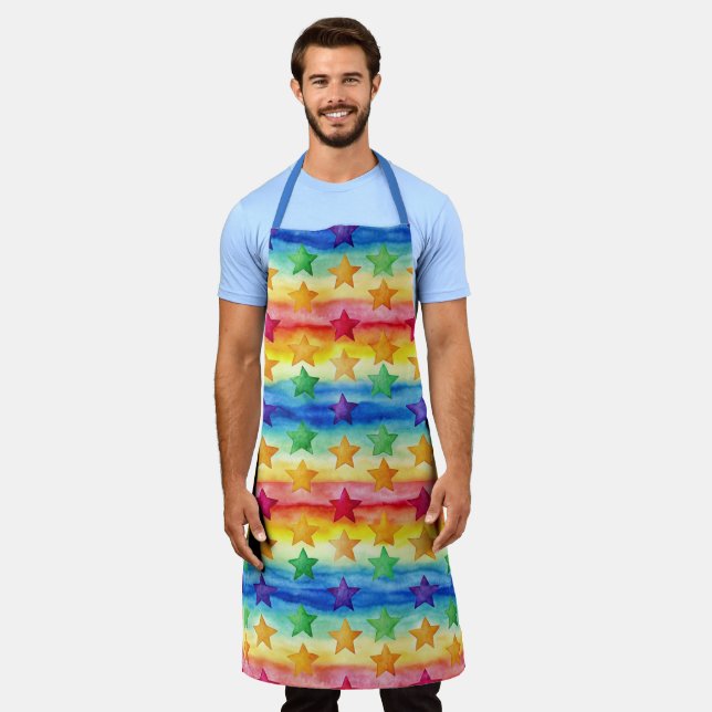 Tie Dye Stars  Schürze (Getragen)