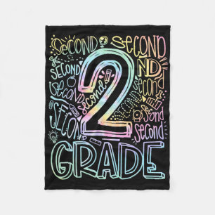 Tie Dye Typografie-Team der 2. Klasse Zweite Klass Fleecedecke