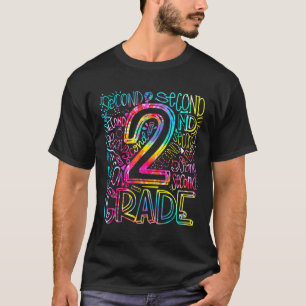 Tie Dye Typografie-Team der 2. Klasse Zweiter Klas T-Shirt