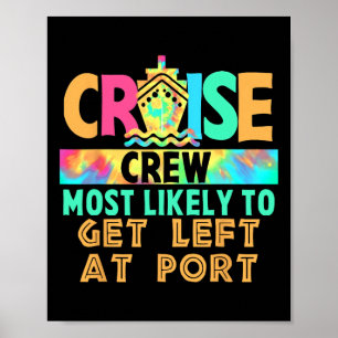 Tie-Dye-Urlaub-Kreuzfahrt-Crew, die wahrscheinlich Poster