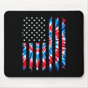 Tie Dye USA-Flagge Amerikanische patriotische Flag Mousepad