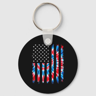Tie Dye USA-Flagge Amerikanische patriotische Flag Schlüsselanhänger