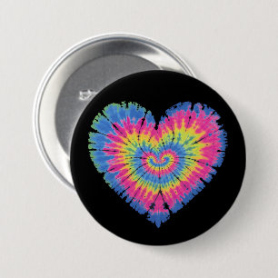 Tie Dye Valentinstag Bunte Herzen Tag  Button