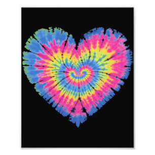 Tie Dye Valentinstag Bunte Herzen Tag  Fotodruck