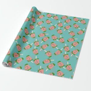 Tie Dye Wassermelonen-Eiscreme-Lutscher Geschenkpapier