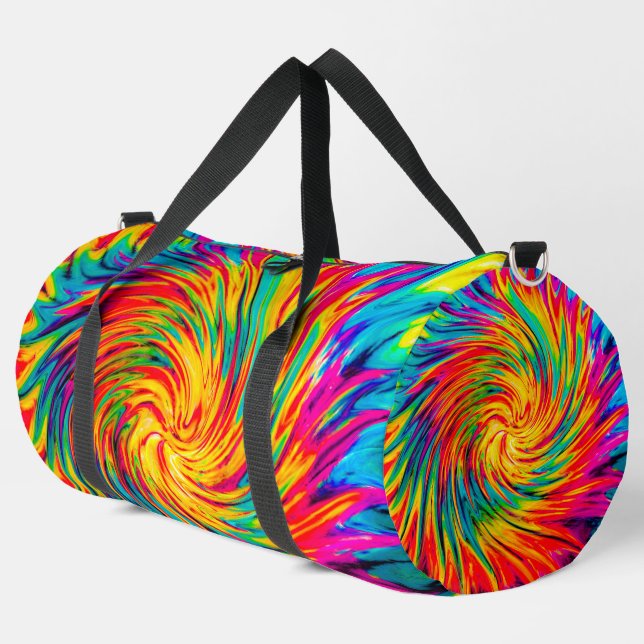 TIE DYE WIND ABSTRAKT DUFFLE BAG (Linke Ecke)