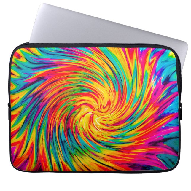 TIE DYE WIND ABSTRAKT LAPTOPSCHUTZHÜLLE (Vorderseite)