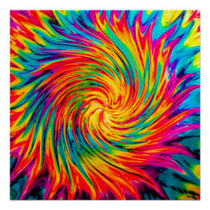 TIE DYE WIND ABSTRAKT POSTER